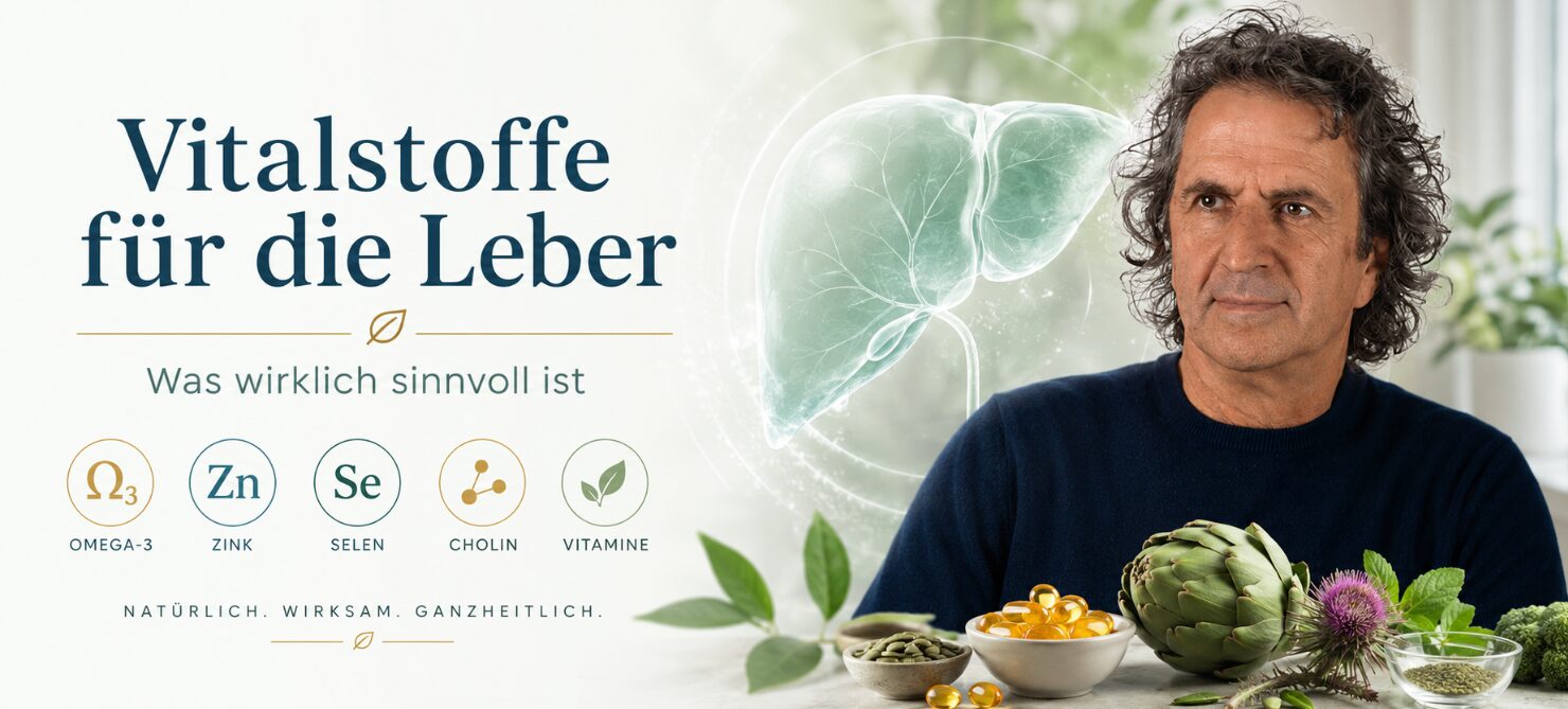 Vitalstoffe für die Leber mit Cholin, Zink, Selen, Omega-3, Heilpflanzen und René Gräber